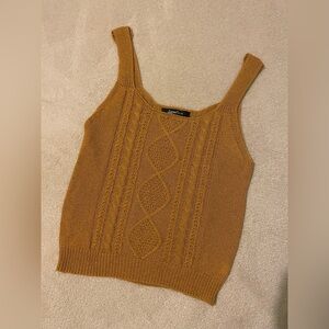 Sweet Rain junior cropped sweater tank top-large like new